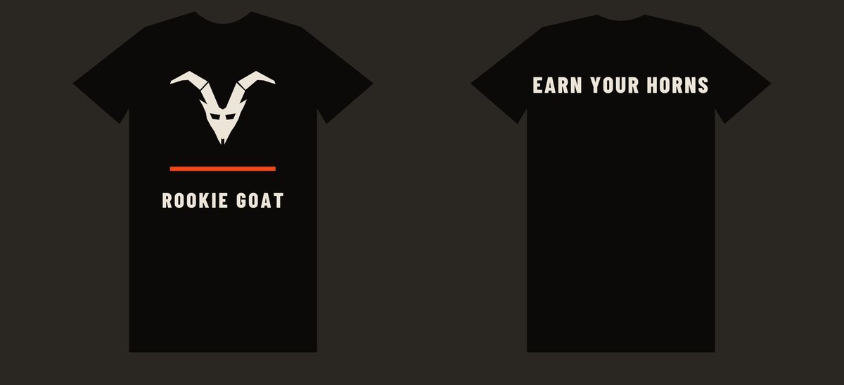 Camiseta de nivel Rookie Goat, con una franja